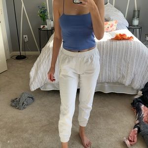 Brandy Melville White Joggers